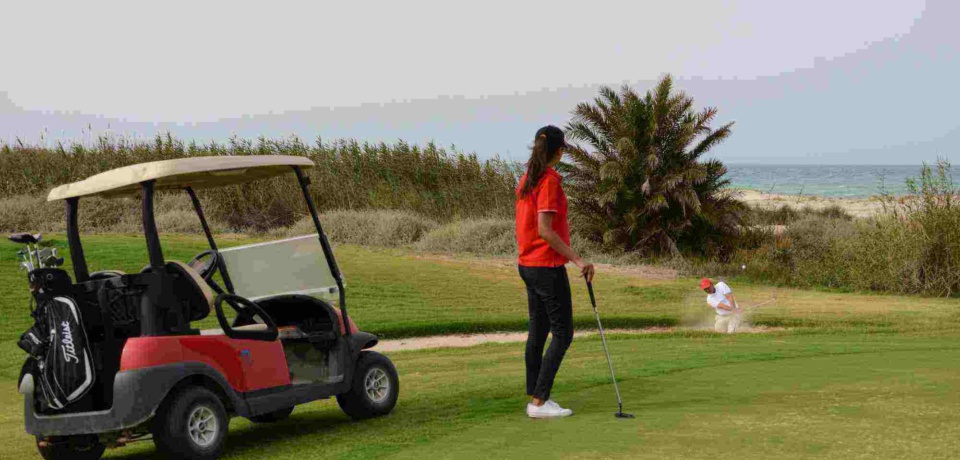 Playing with the Pro in Golf Djerba Tunisia